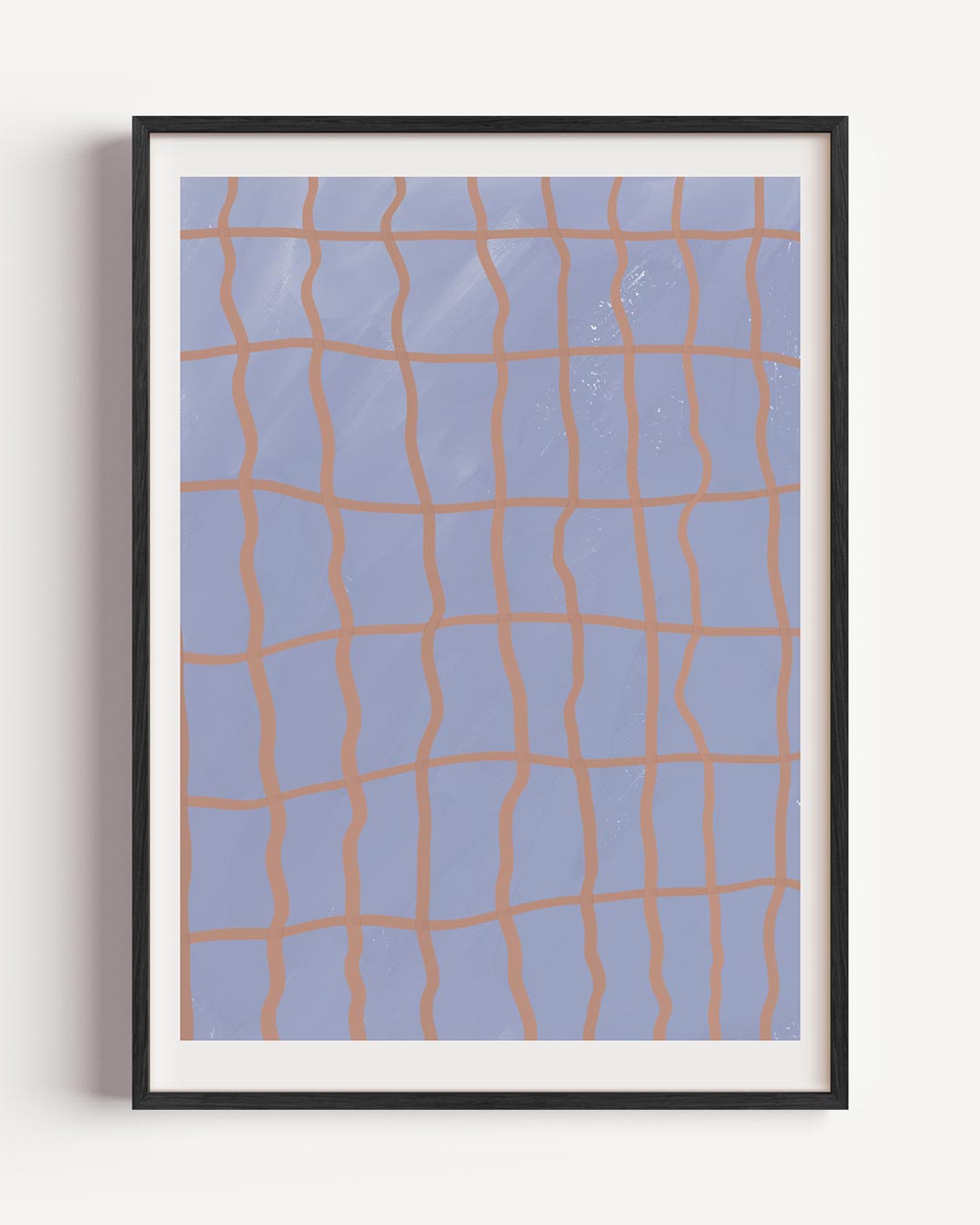 Artistieke Blauwe Rasterposter-WallArtistic