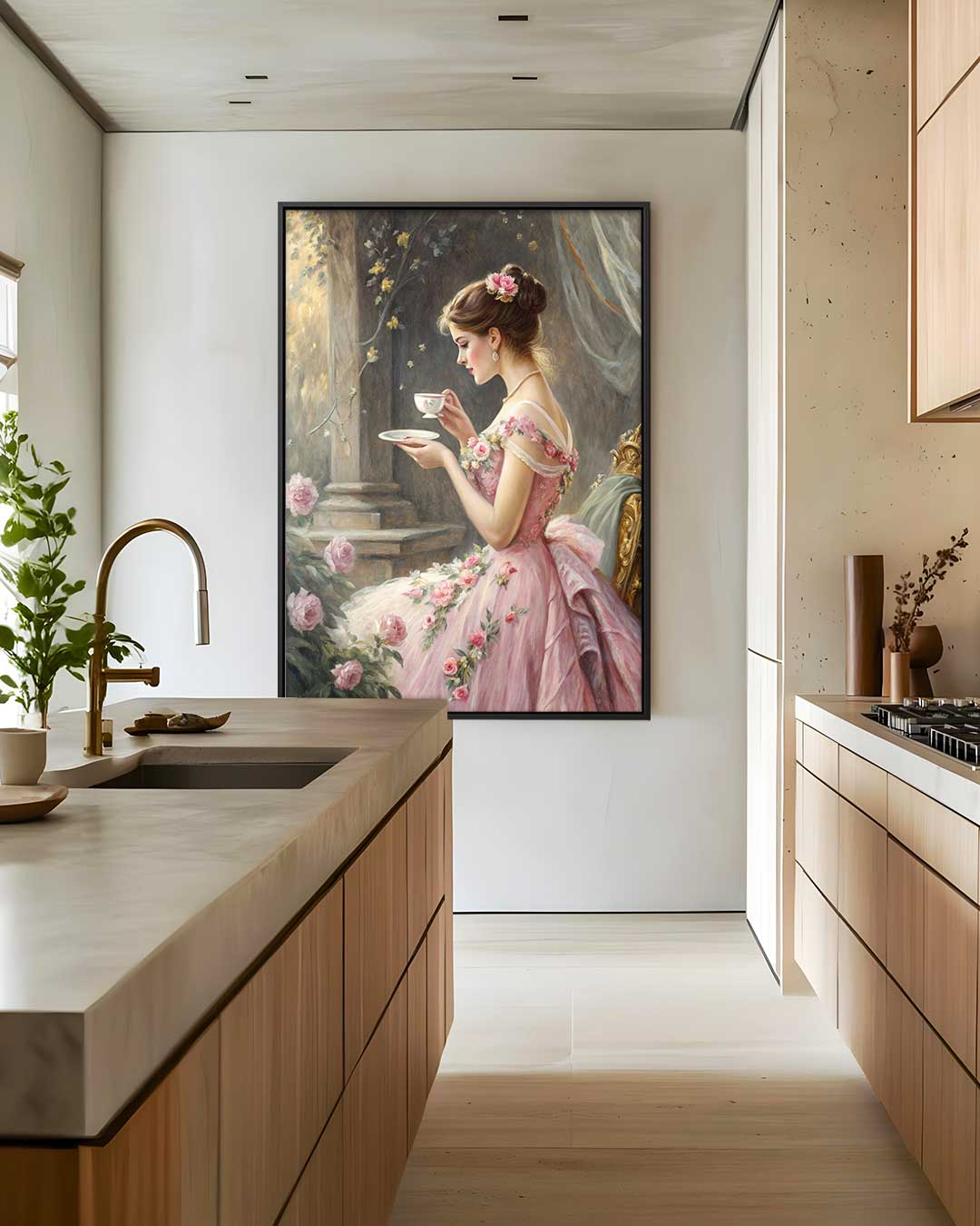 Dromerige Theetijd Kunstwerk-canvas-dibond-plexiglas-wanddecoratie-WallArtistic