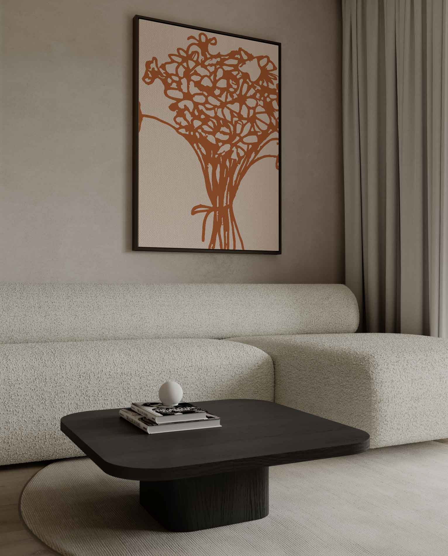 Bloeiende Contouren Kunstwerk-canvas-dibond-plexiglas-wanddecoratie-WallArtistic