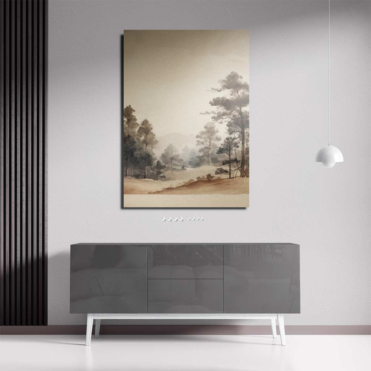 Mystieke Boslandschap Kunstwerk-canvas-dibond-plexiglas-wanddecoratie-WallArtistic
