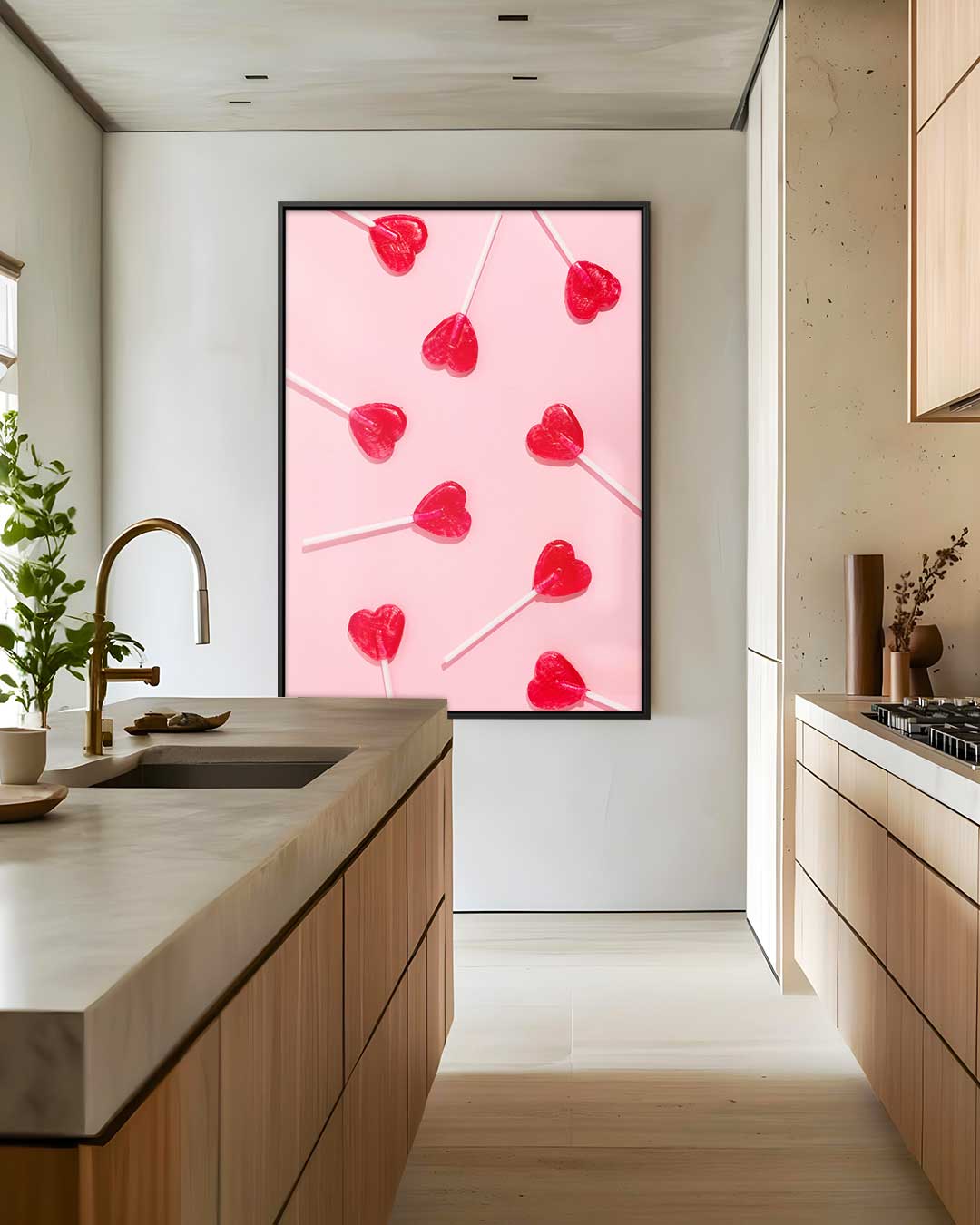 Hartvormige Lollykunst Kunstwerk-canvas-dibond-plexiglas-wanddecoratie-WallArtistic