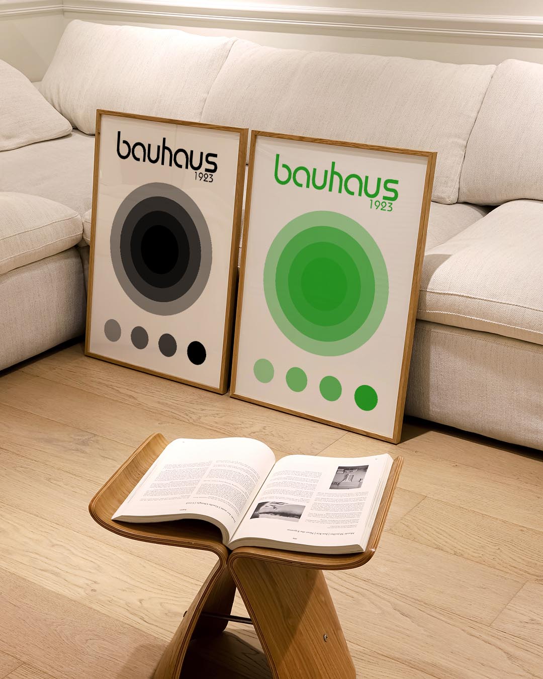 Groene cirkelharmonie Posterset