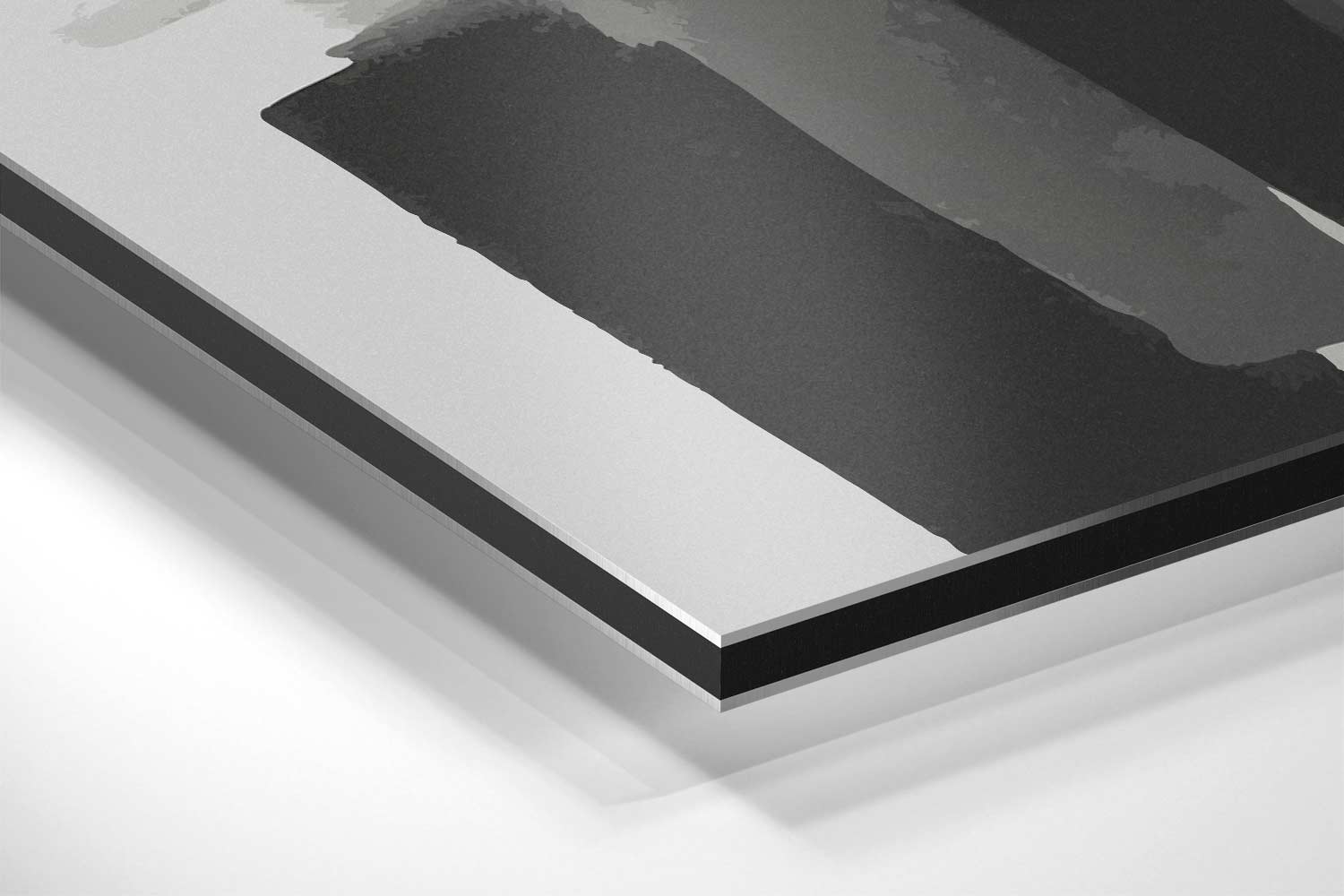 Moderne Sluier van Zwart & Wit Kunstwerk-canvas-dibond-plexiglas-wanddecoratie-WallArtistic