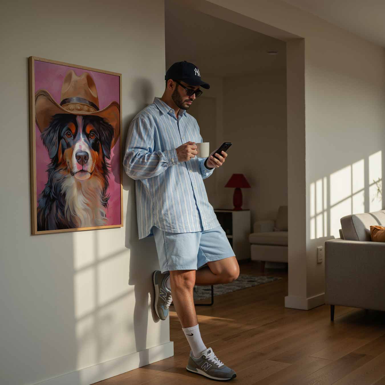 Cowboy Hond Portretposter-WallArtistic