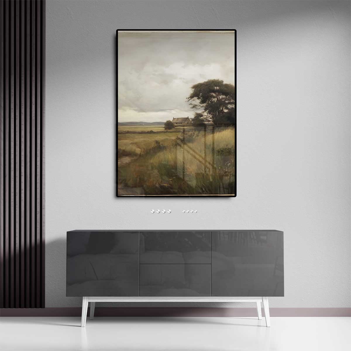 Rustieke Landschapsscène Kunstwerk-canvas-dibond-plexiglas-wanddecoratie-WallArtistic