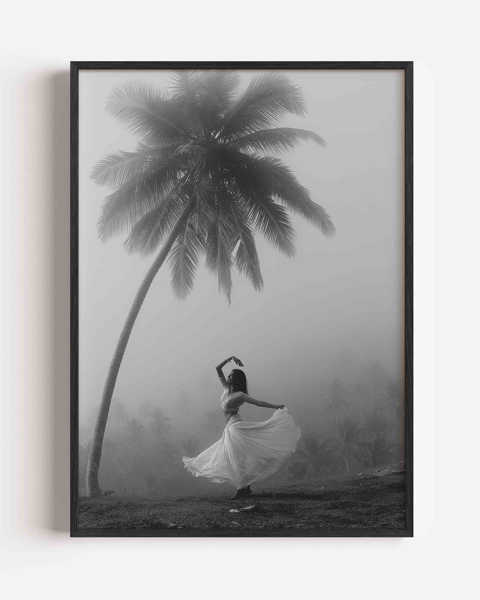 Danseres onder palmboom Poster