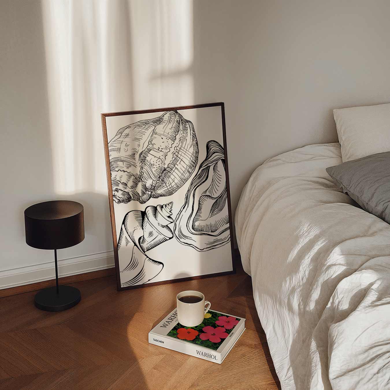 Elegante Schelpentekening Poster