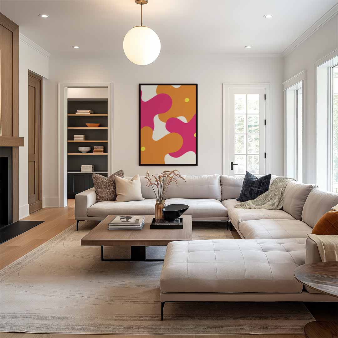 Vrolijke Kleurenexplosie Kunstwerk-canvas-dibond-plexiglas-wanddecoratie-WallArtistic