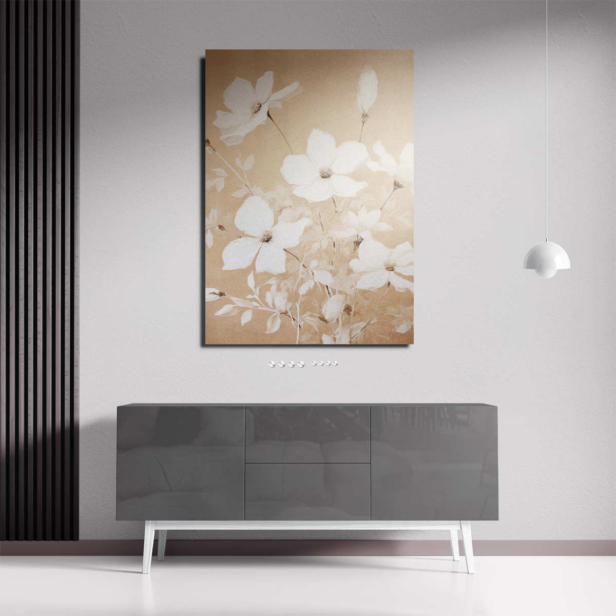 Bloemen in Subtiele Kleuren Kunstwerk-canvas-dibond-plexiglas-wanddecoratie-WallArtistic