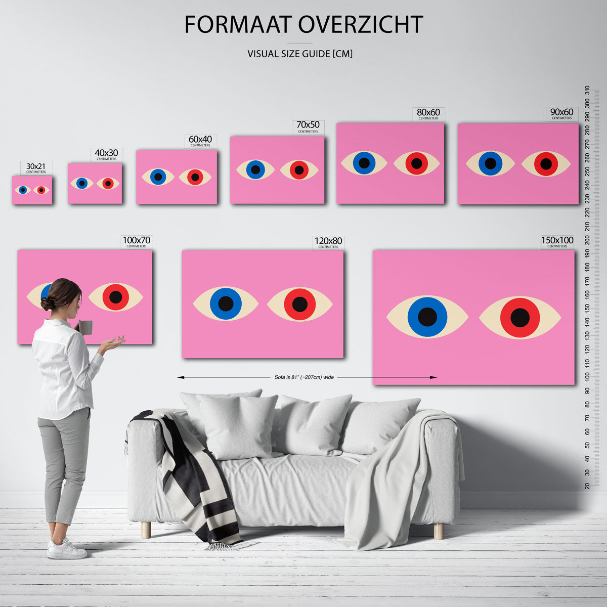 Oogvormen en kleur Poster