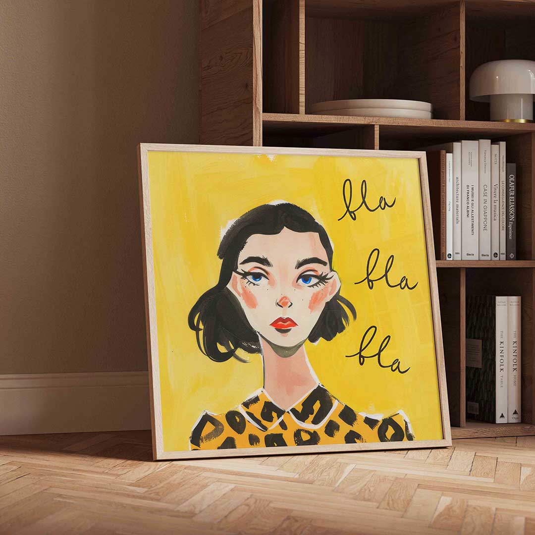 Vrouw met luipaardprint Poster