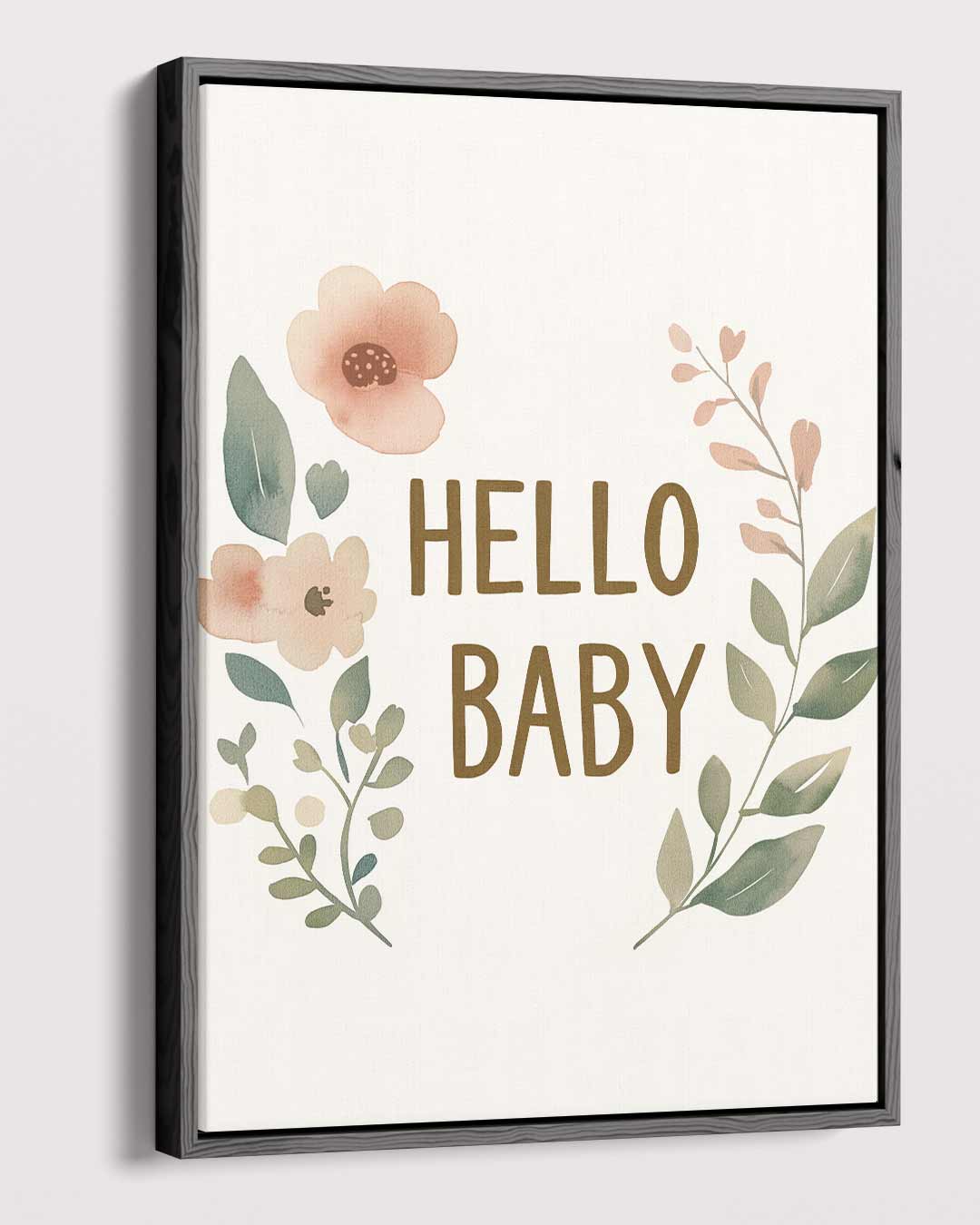 Hello Baby Bloemenprint Kunstwerk-canvas-dibond-plexiglas-wanddecoratie-WallArtistic