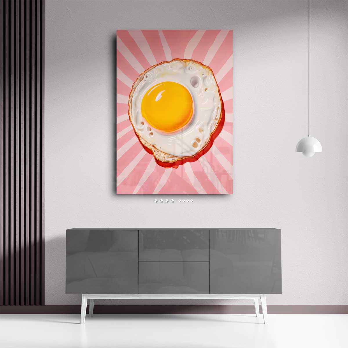 Stralende Spiegelei Boost Kunstwerk-canvas-dibond-plexiglas-wanddecoratie-WallArtistic