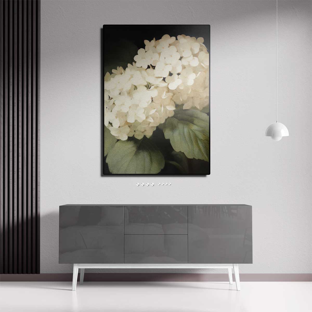 Elegante Hortensia Bloemenprint Kunstwerk-canvas-dibond-plexiglas-wanddecoratie-WallArtistic