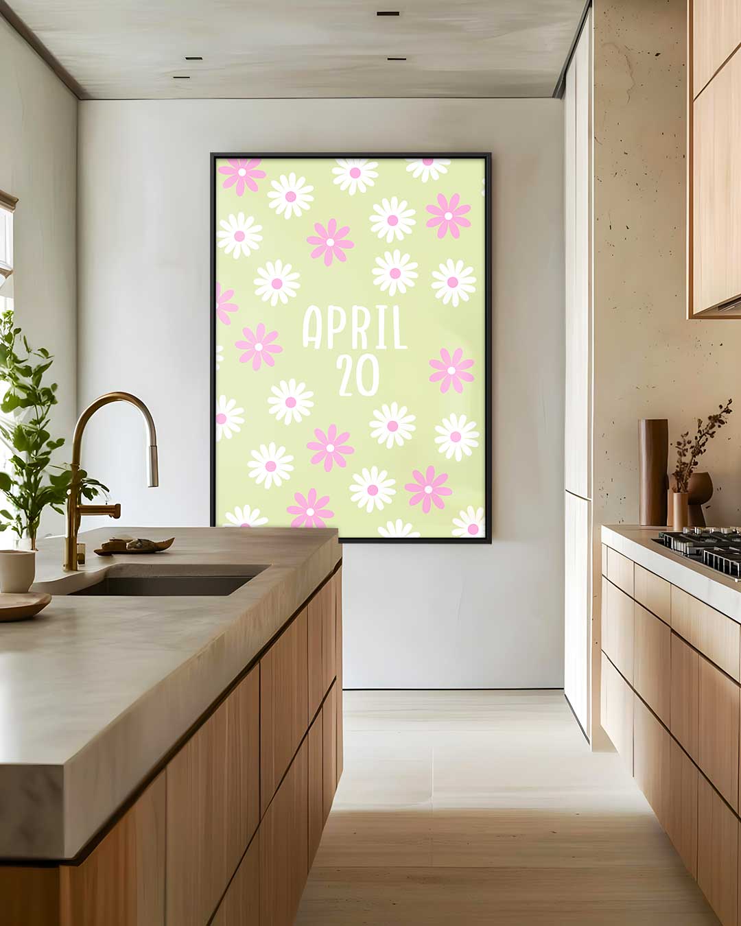 Vrolijke Bloemenpracht op April 20 Kunstwerk-canvas-dibond-plexiglas-wanddecoratie-WallArtistic