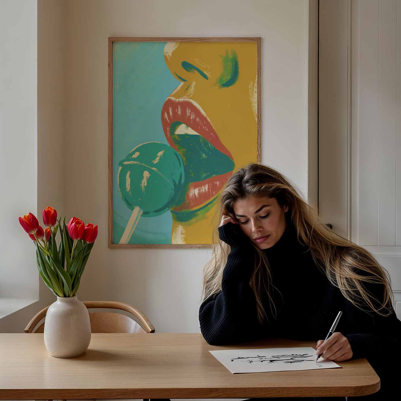 Sensuele Kunstposter met Lolly Poster