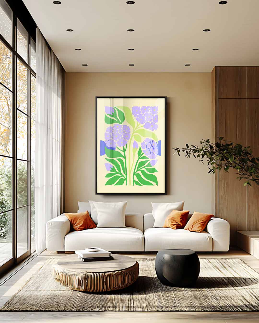 Bloemenpracht in Lila Kunstwerk-canvas-dibond-plexiglas-wanddecoratie-WallArtistic
