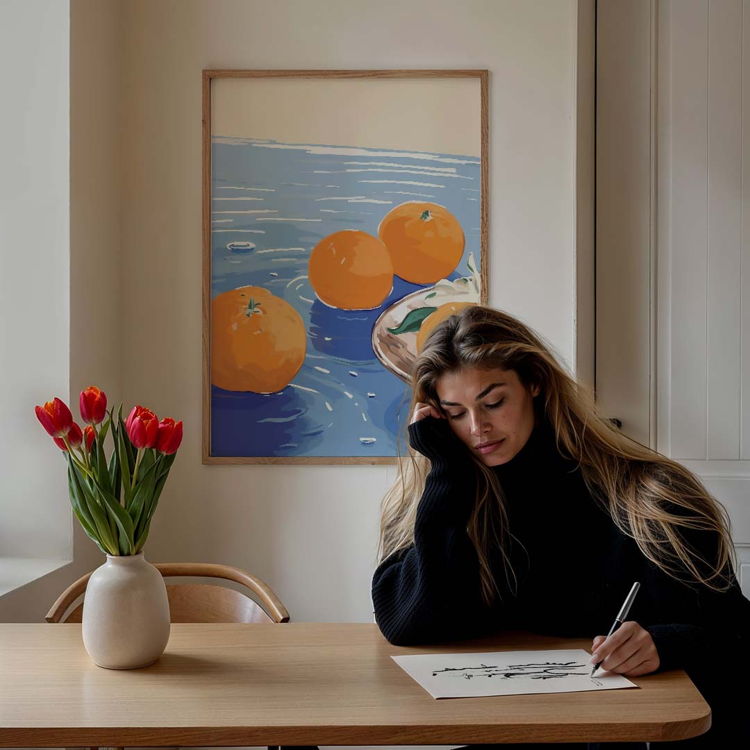 Zonnige Citrus Vibes Poster-WallArtistic