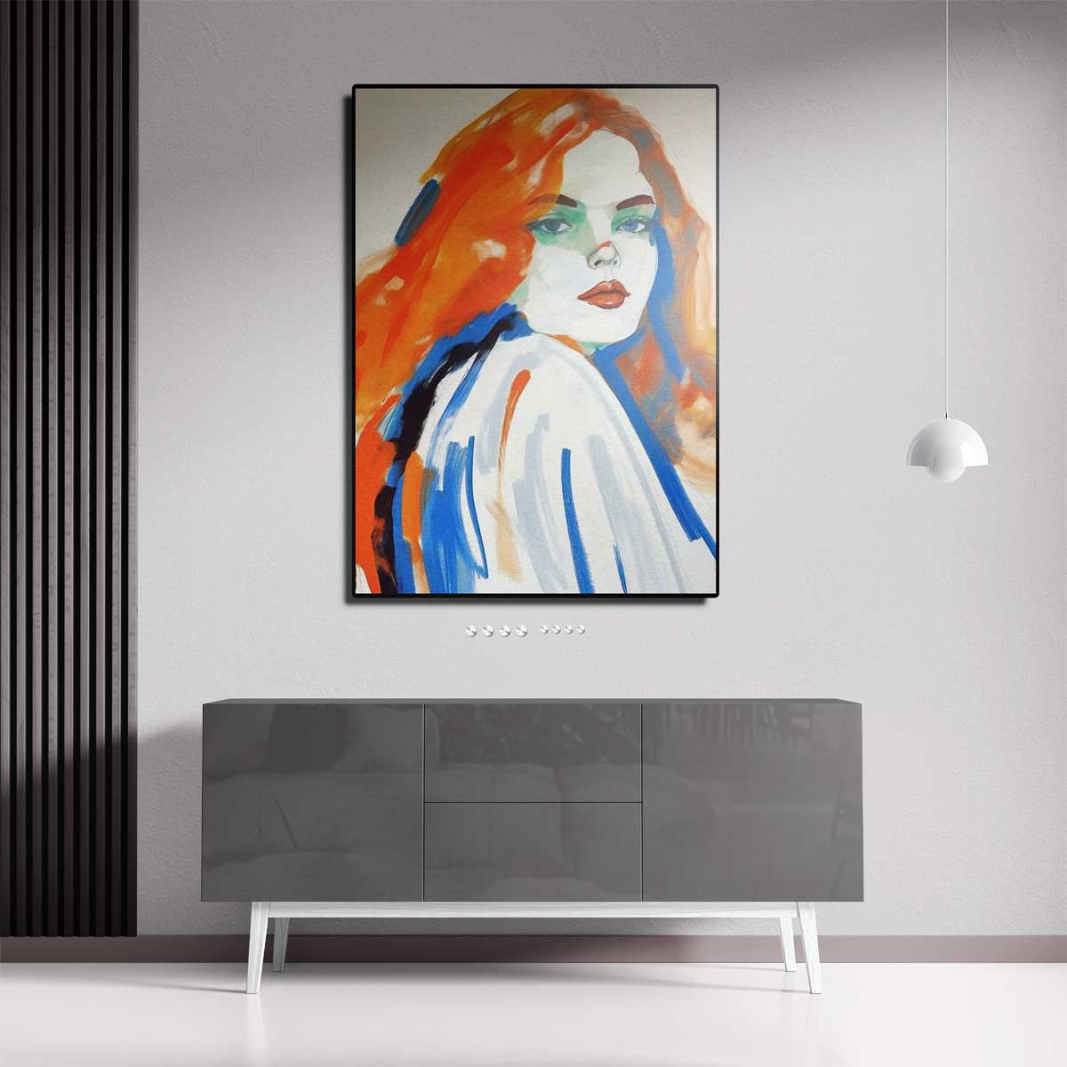 Dromerige Tinten: Vrouw in Kleur Kunstwerk-canvas-dibond-plexiglas-wanddecoratie-WallArtistic