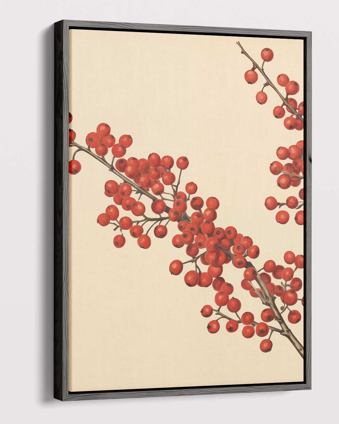 Winterse Bessenpracht Kunstwerk-canvas-dibond-plexiglas-wanddecoratie-WallArtistic