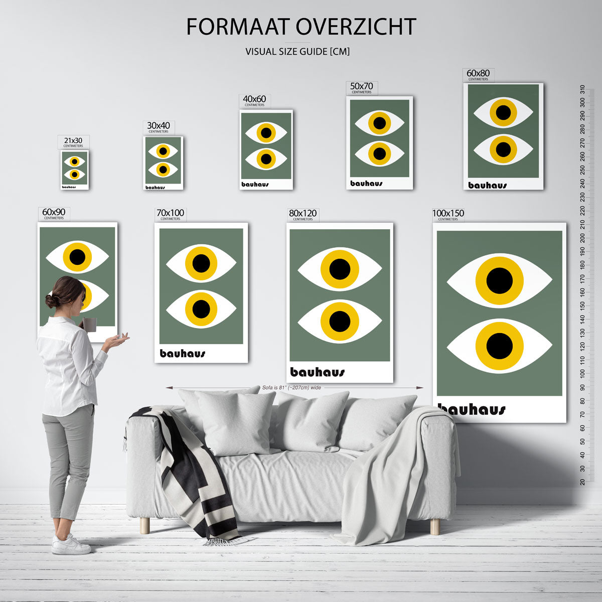 Oogvormen en kleur Poster