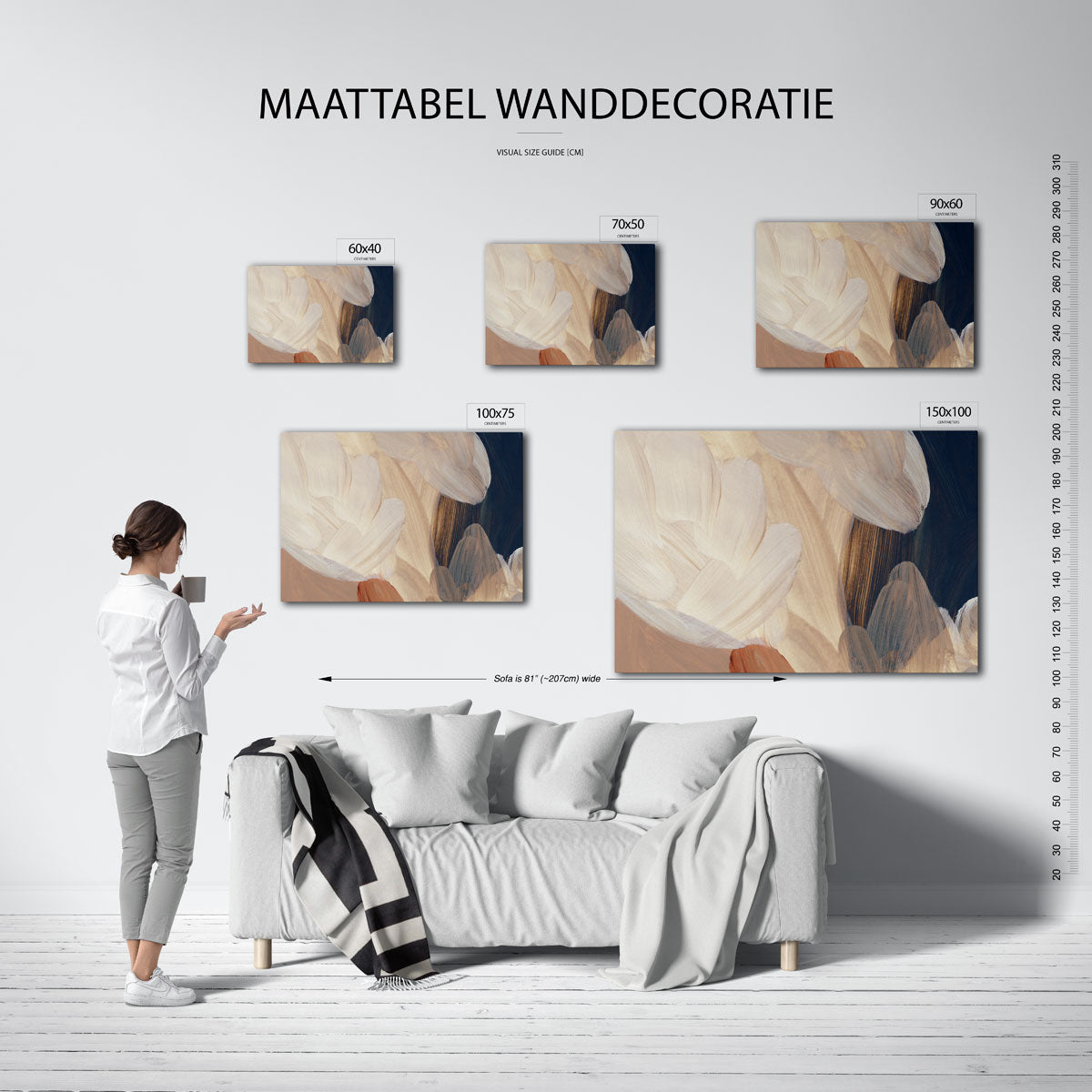 Organische borstelslag Kunstwerk