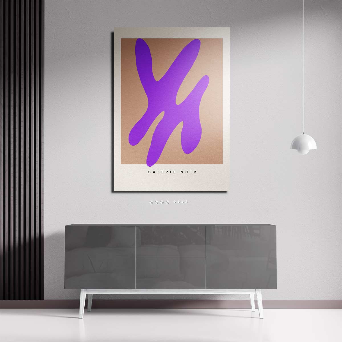 Vrolijke Paarse Abstractie Kunstwerk-canvas-dibond-plexiglas-wanddecoratie-WallArtistic