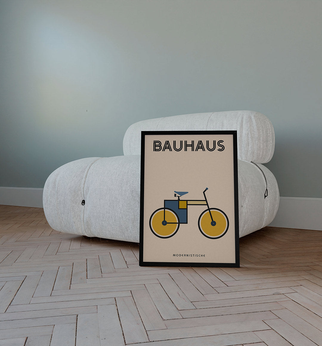 Fiets en vormen Poster
