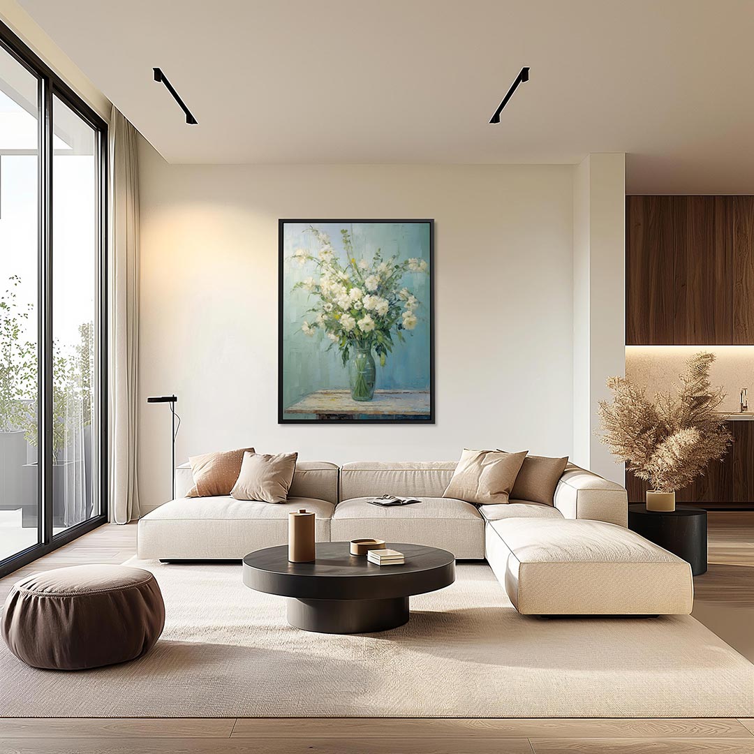 Bloemen in vaas Kunstwerk