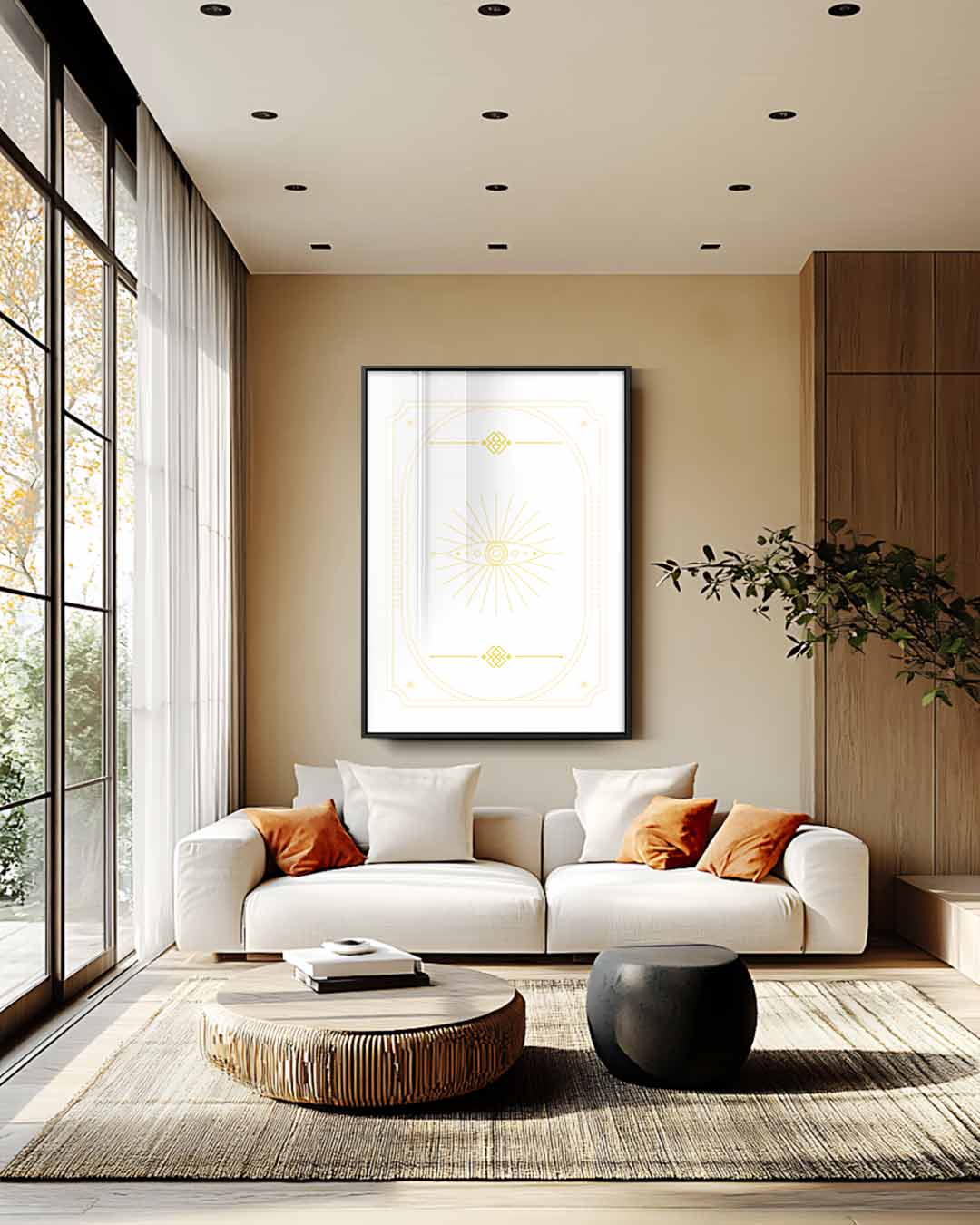 Gouden Oog Harmonie Kunstwerk-canvas-dibond-plexiglas-wanddecoratie-WallArtistic