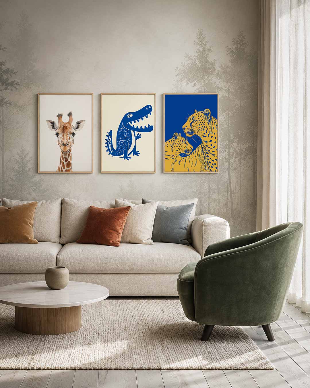 Giraffe portret Posterset