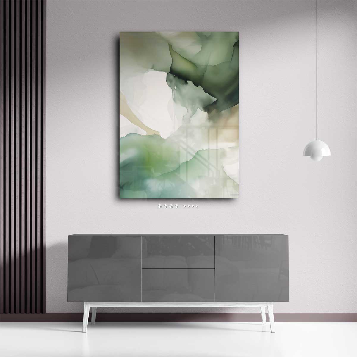 Mystieke Groenzweem Kunstwerk-canvas-dibond-plexiglas-wanddecoratie-WallArtistic