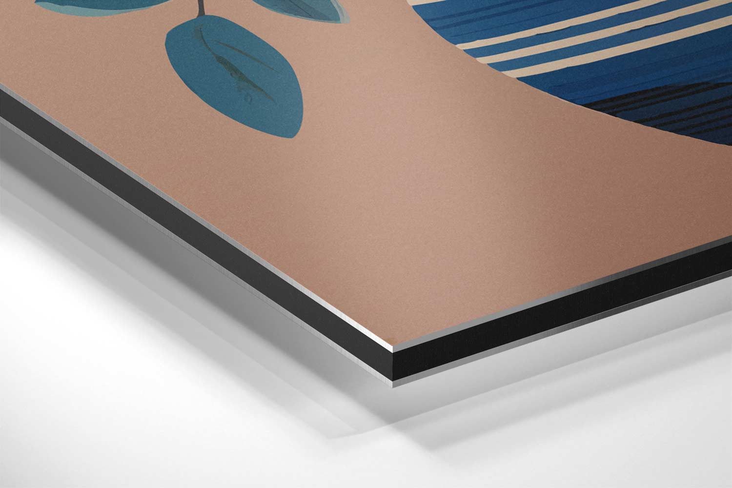 Bloemen in Blauwe Vaas Kunstwerk-canvas-dibond-plexiglas-wanddecoratie-WallArtistic
