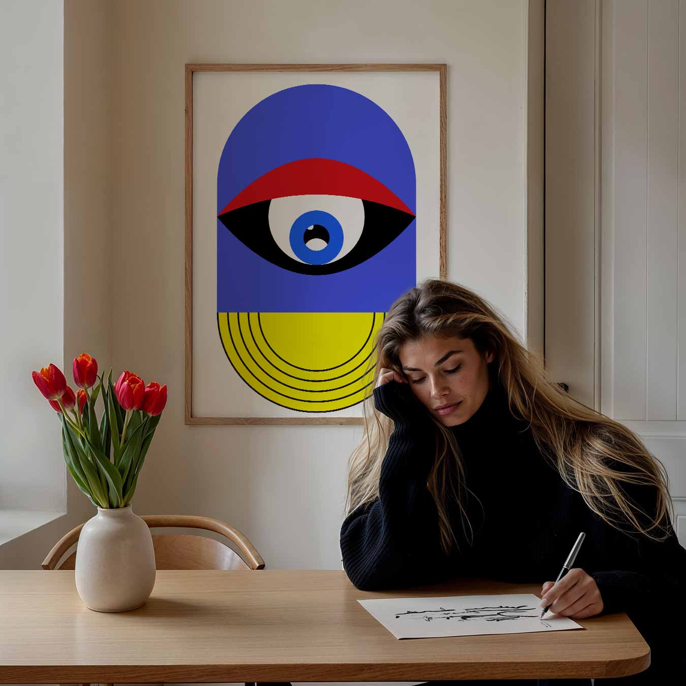 Trendy Geometrische Oogposter-WallArtistic