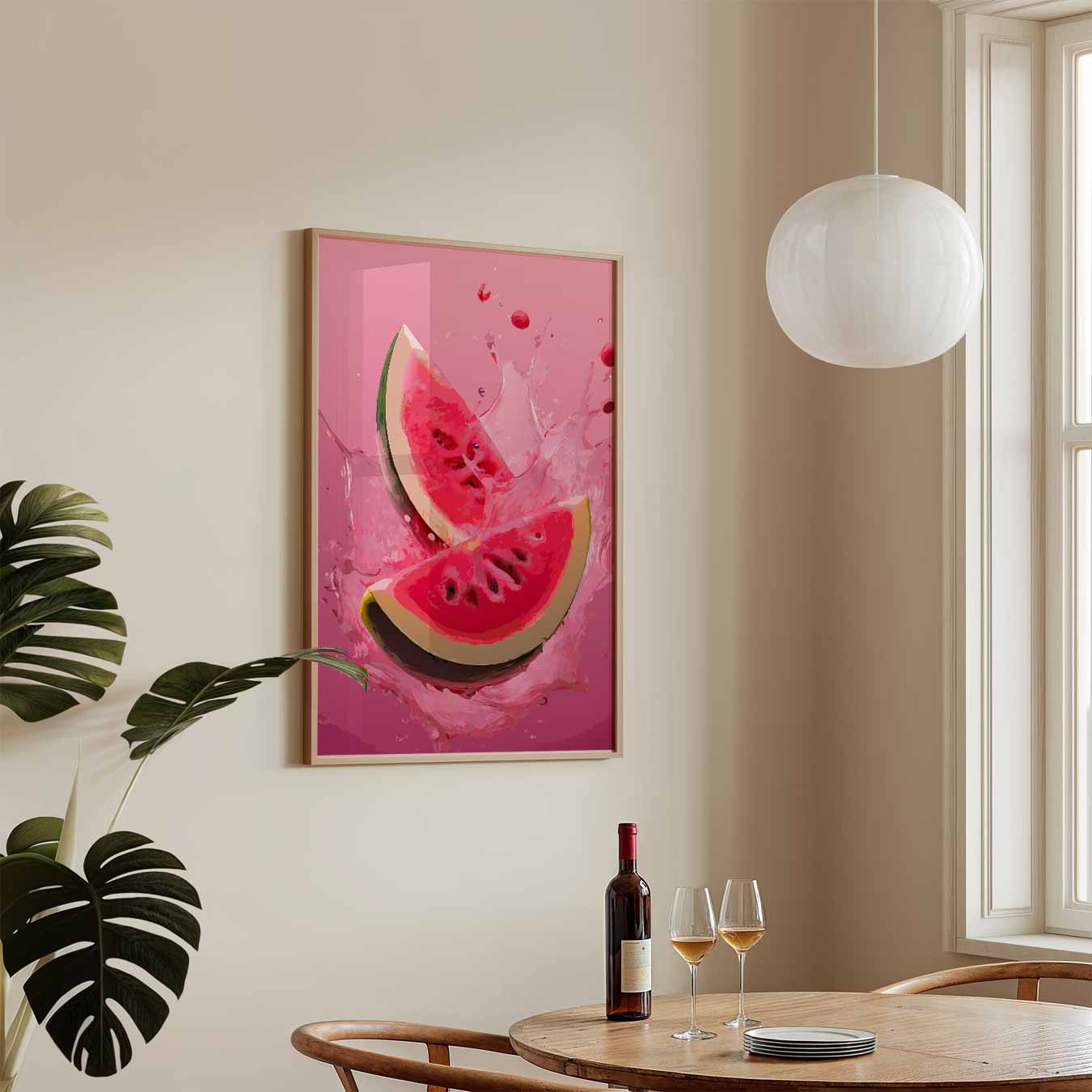 Spetterende Watermeloen Kunstposter