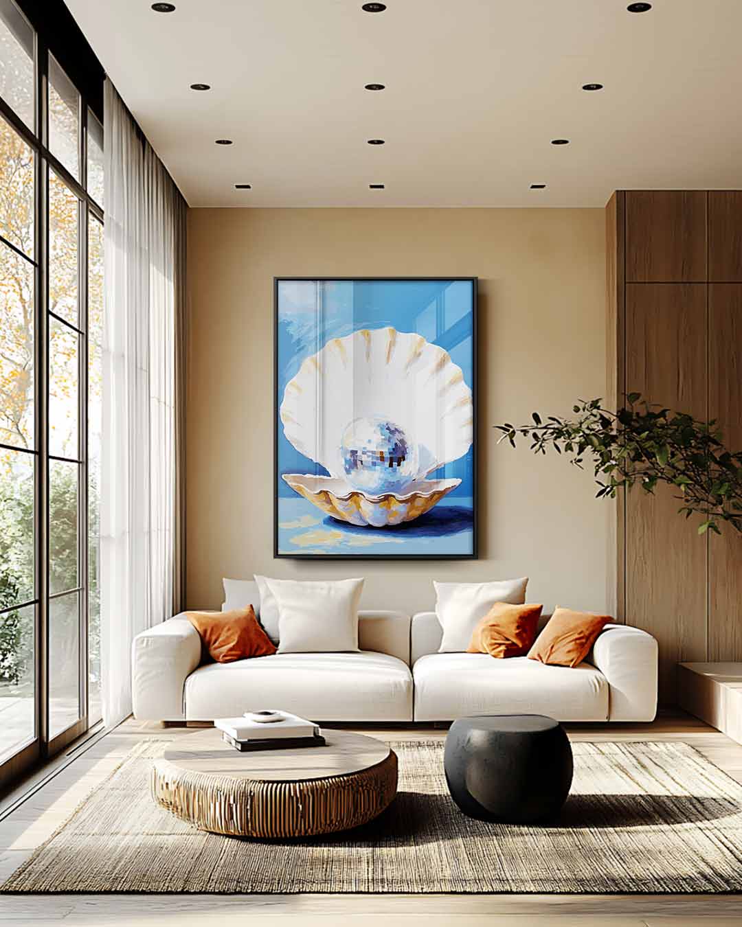 Parel van de Disco Kunstwerk-canvas-dibond-plexiglas-wanddecoratie-WallArtistic