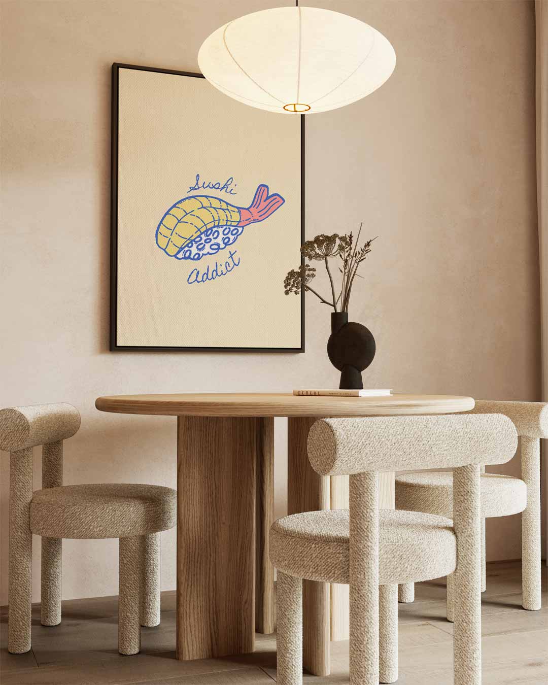 Sushi Addict Illustratie Kunstwerk-canvas-dibond-plexiglas-wanddecoratie-WallArtistic