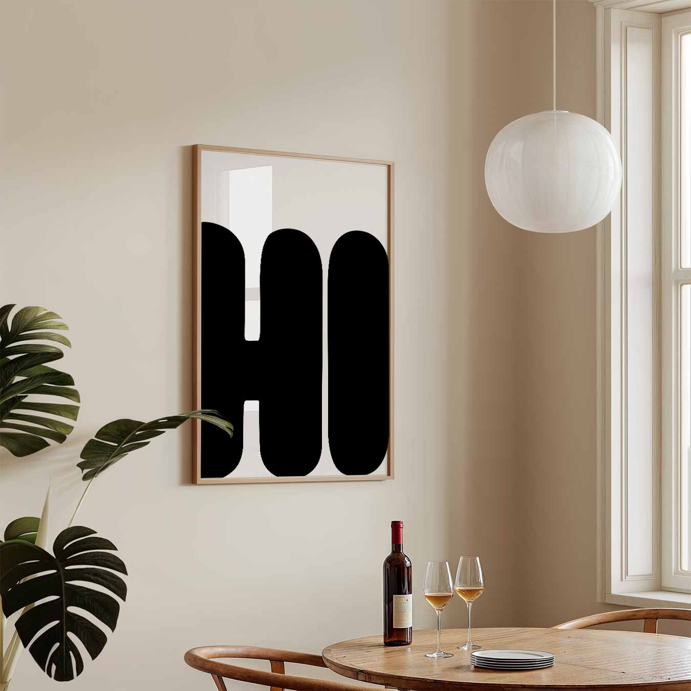 Zwart-Wit Minimalistische Typografie Poster-WallArtistic