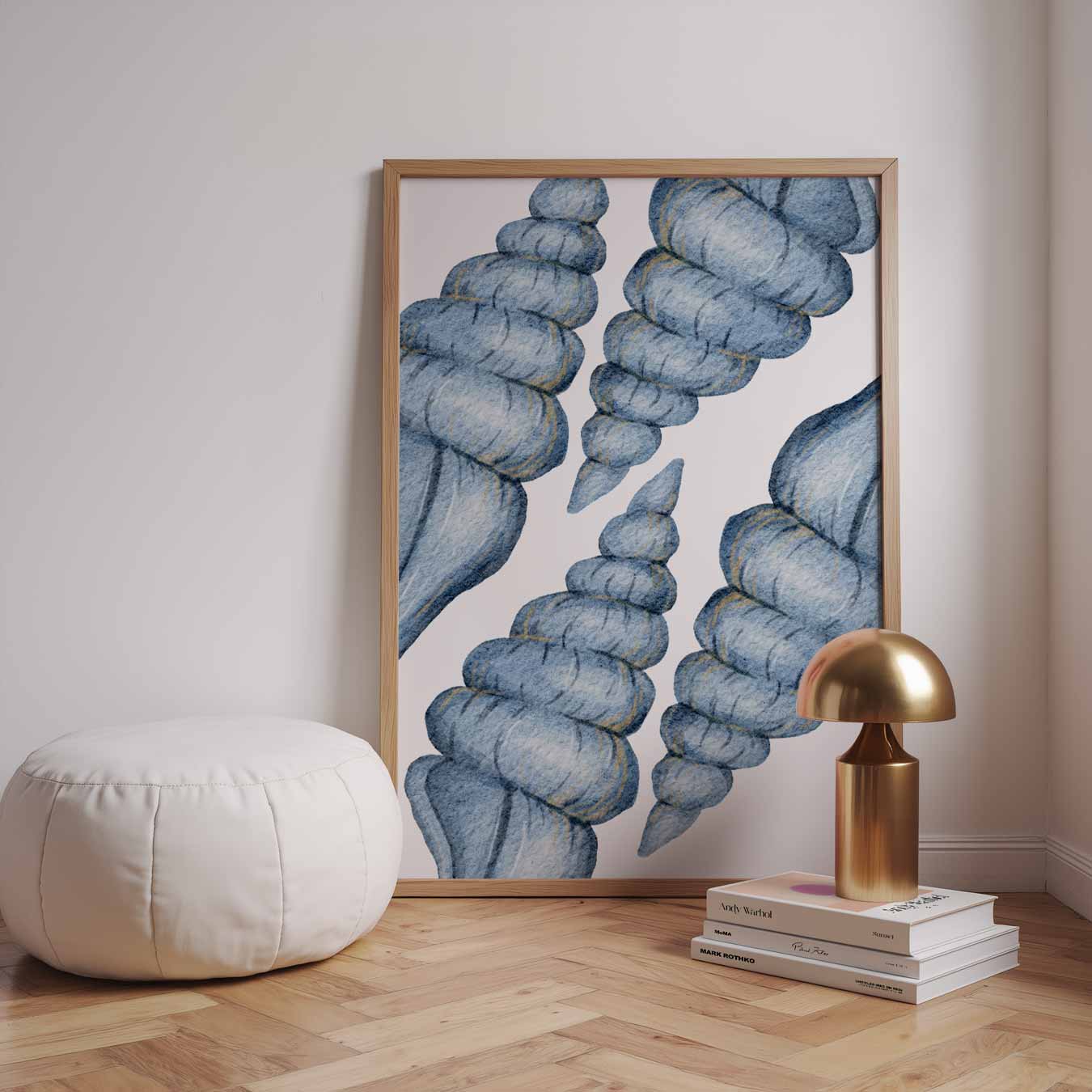 Blauwe Slakkenhuis Poster-WallArtistic