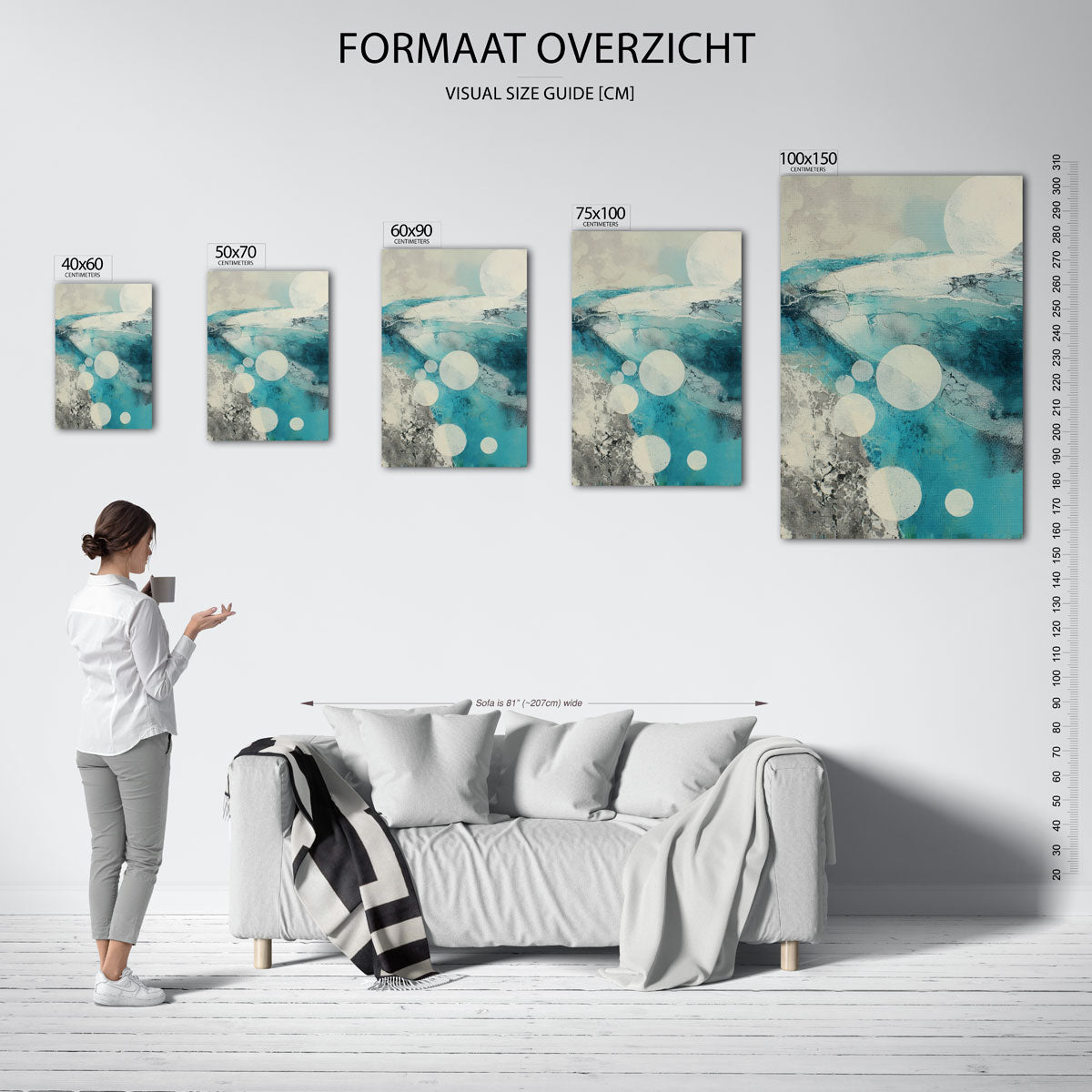Cirkelvormen en texturen Kunstwerk