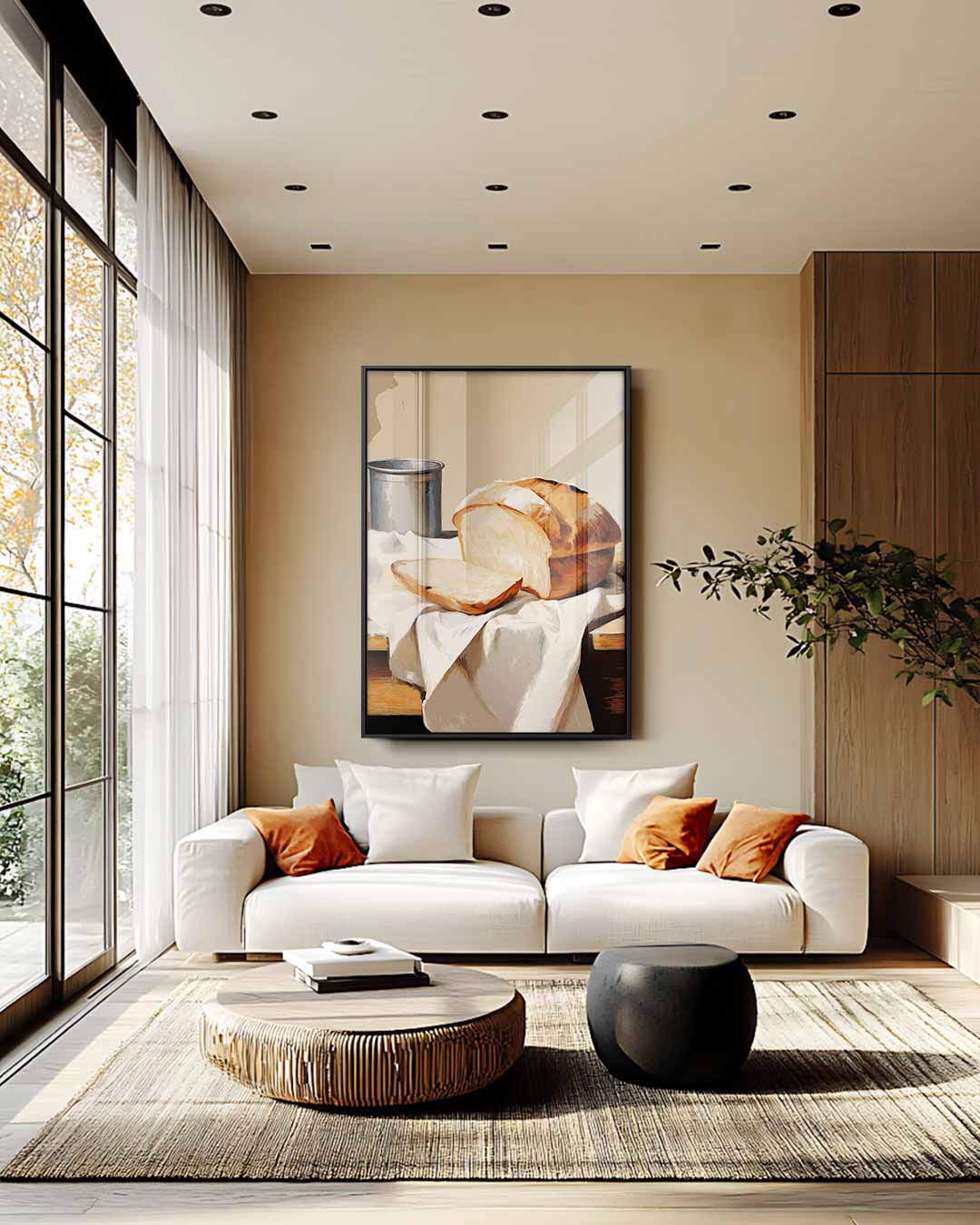 Rustiek Brood Stilleven Kunstwerk-canvas-dibond-plexiglas-wanddecoratie-WallArtistic