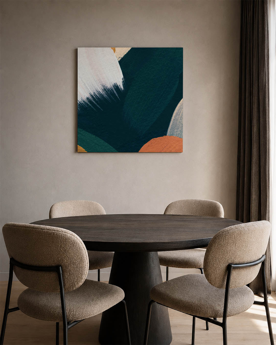 Dynamische kleurencompositie Kunstwerk