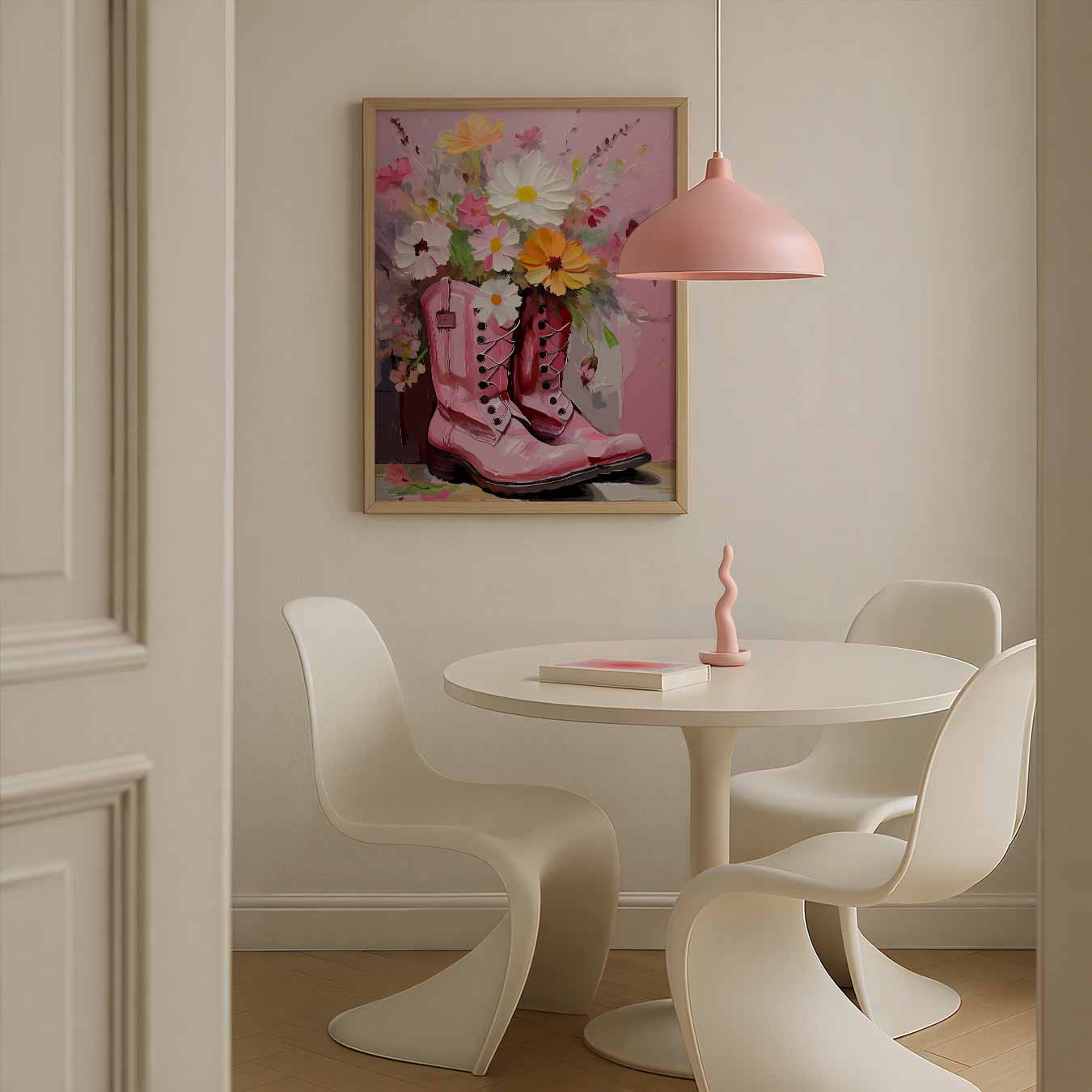 Bloemige Laarzen Poster