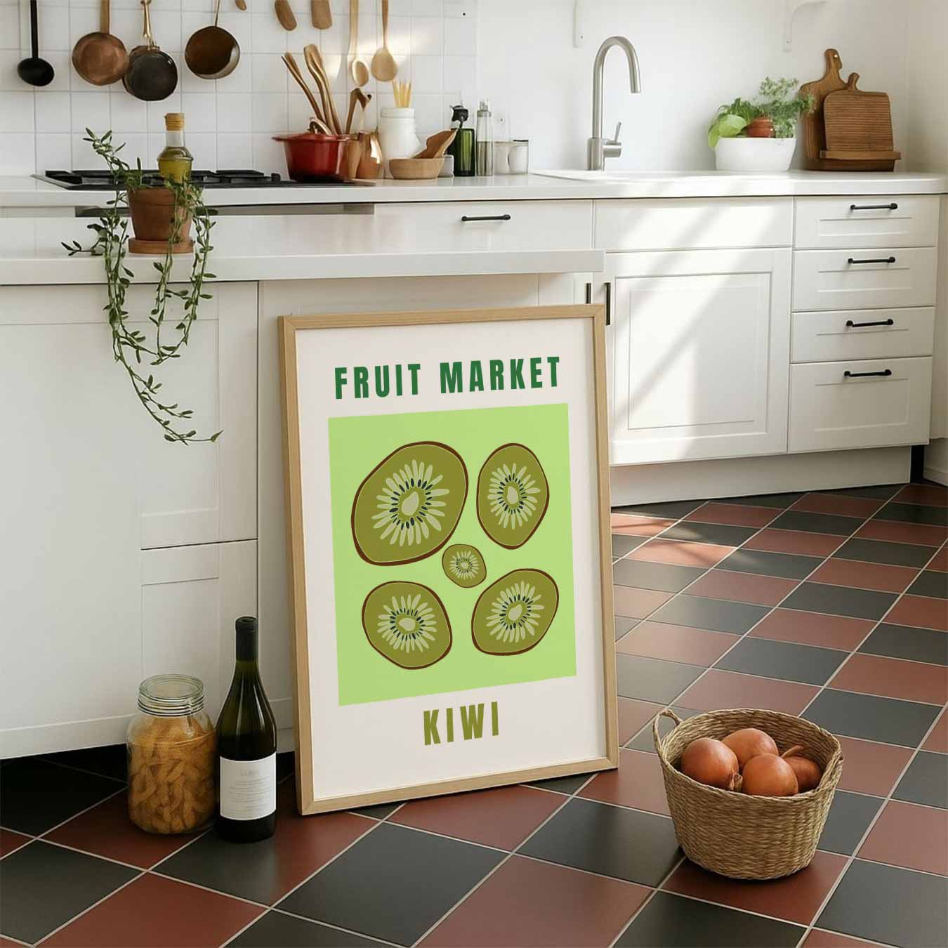 Kiwi Fruit Market Poster-WallArtistic