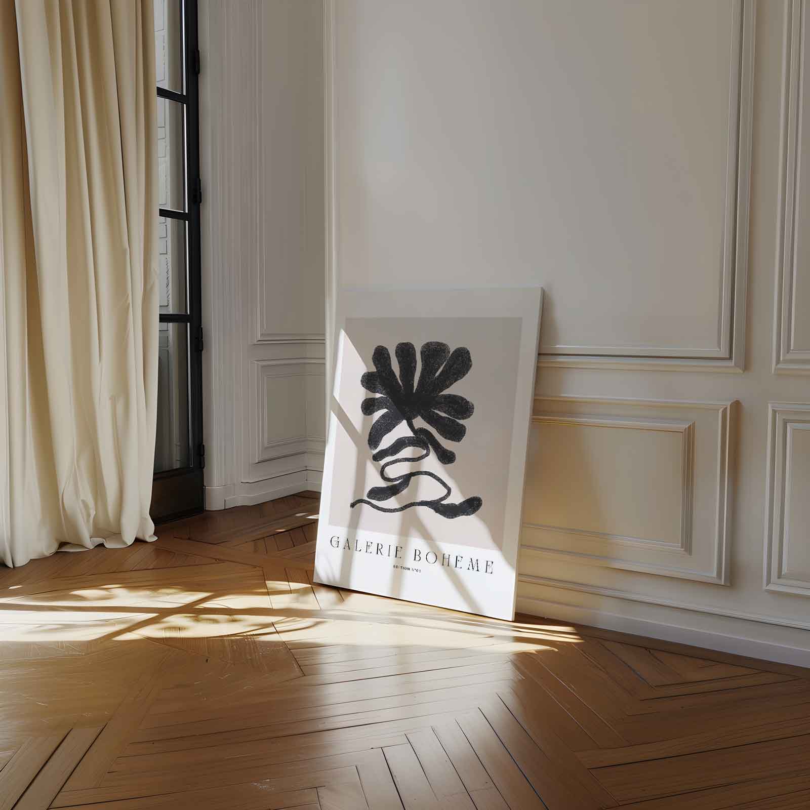 Abstracte Bloem Illustratie Kunstwerk-canvas-dibond-plexiglas-wanddecoratie-WallArtistic