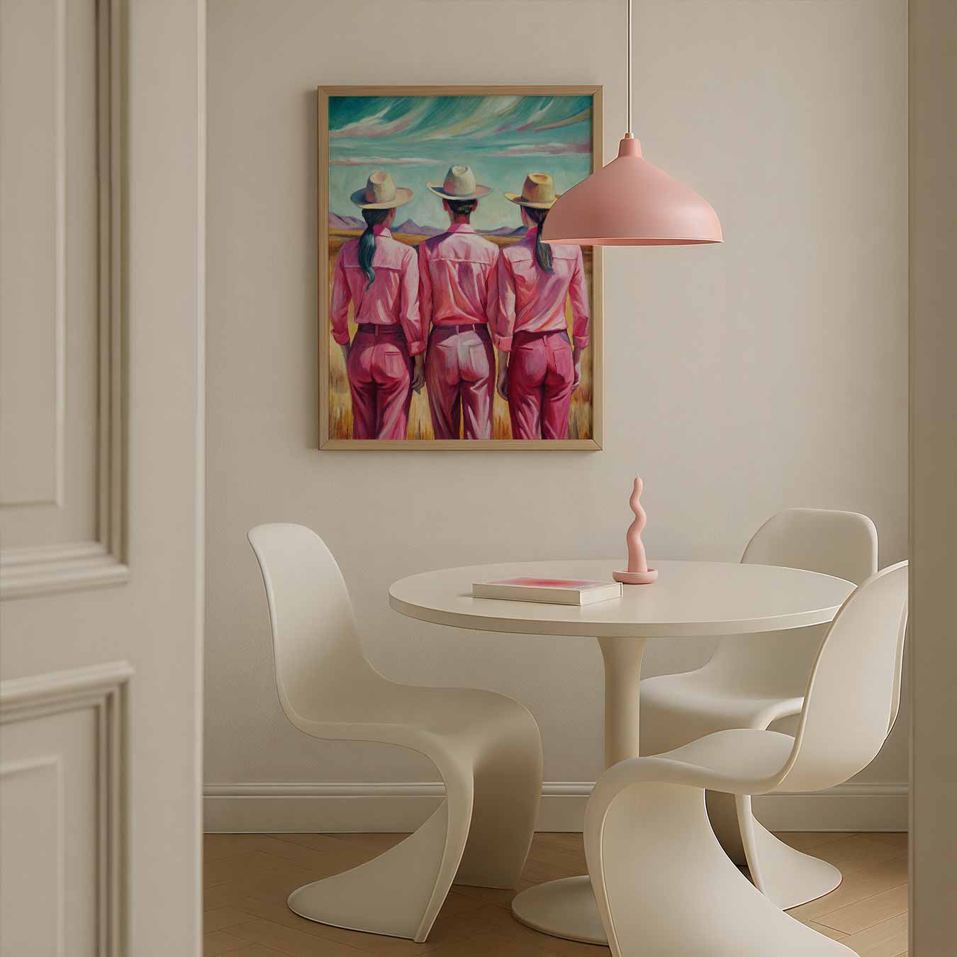 Drie Vriendinnen in het Veld Poster