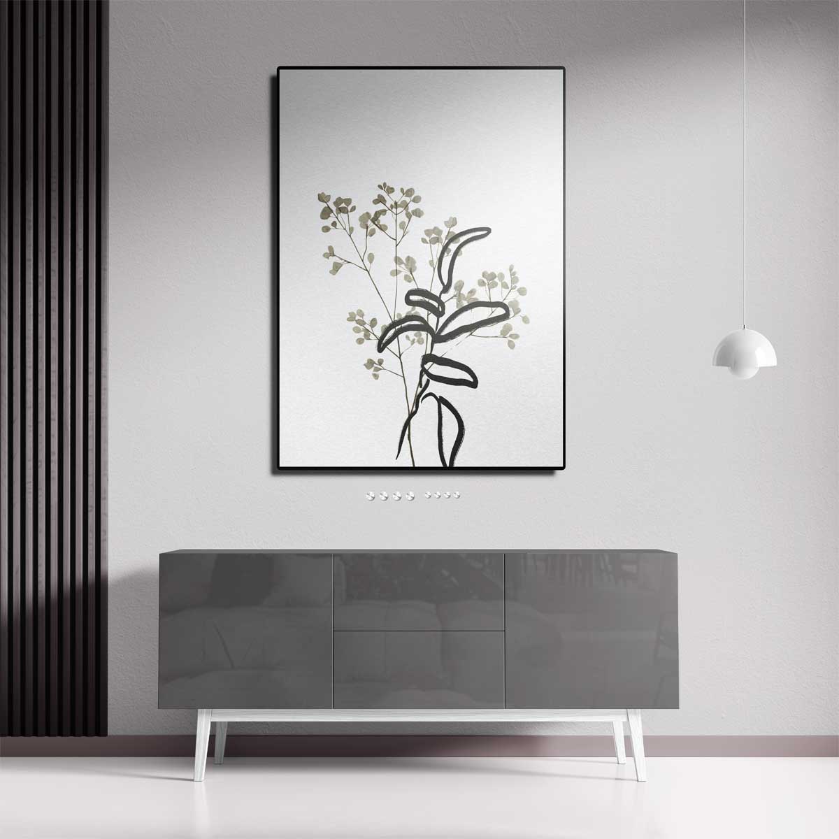 Minimalistische Botanische Illustratie Kunstwerk-canvas-dibond-plexiglas-wanddecoratie-WallArtistic