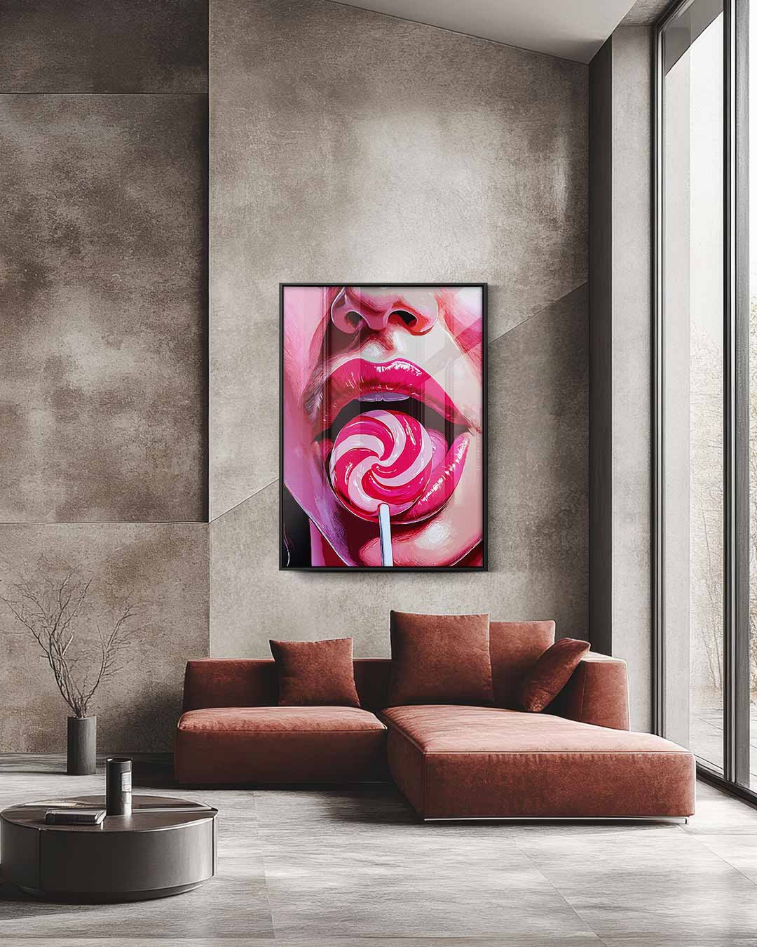 Verleidelijke Lolipop Kunstwerk-canvas-dibond-plexiglas-wanddecoratie-WallArtistic