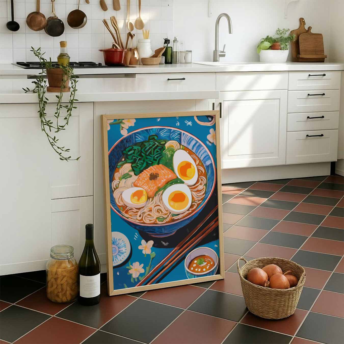 Kleurrijke Ramen Delicatesse Poster