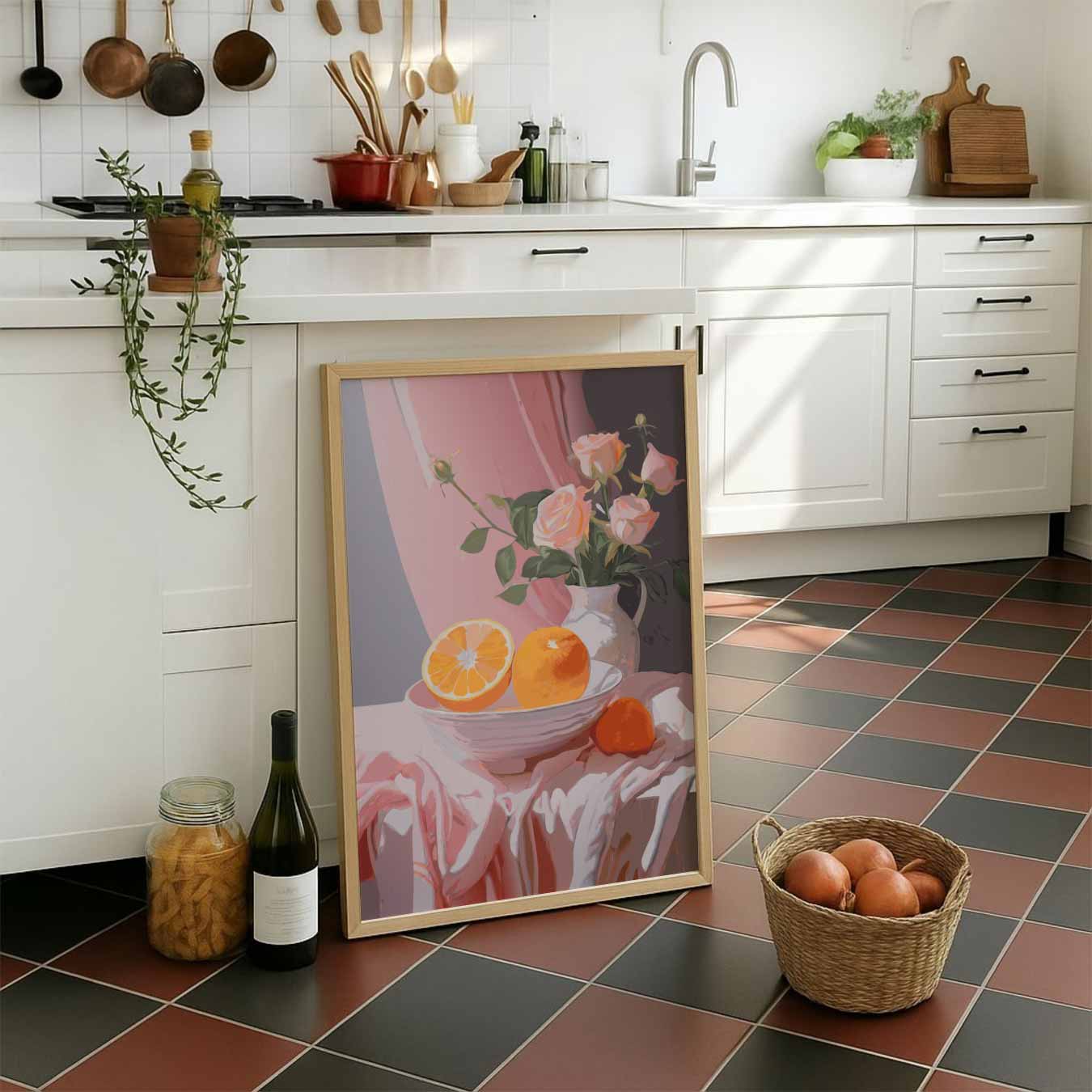 Romantische Rozen en Sinaasappels Poster-WallArtistic